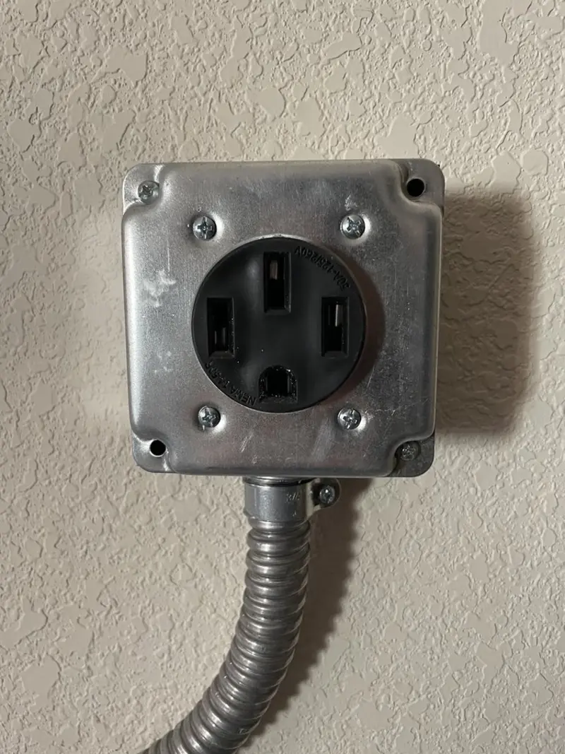 NEMA 14-50 outlet installed for Electrical Panel Upgrade in Castroville